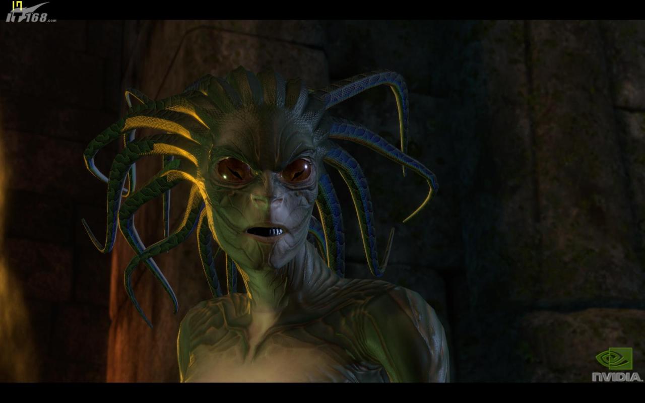 [16/06/2008] Für die GT200-Grafikkarten hat Nvidia mit Medusa auch eine neue Tech-Demo entwickelt. Bild: it168.com