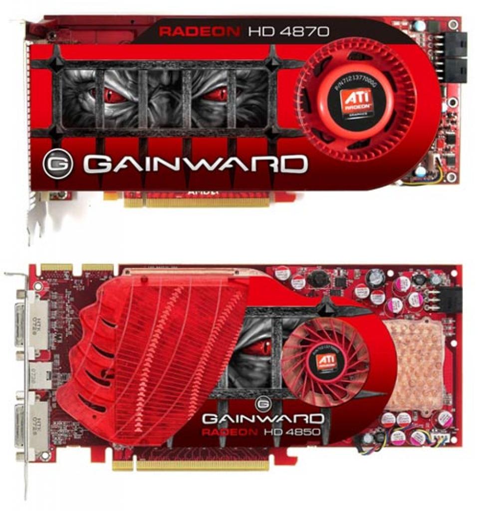 [26/06/2008] Mit der Radeon HD4870 und HD4850 stellt nun auch Gainward erste AMD-Karten vor (Bild: matbe)