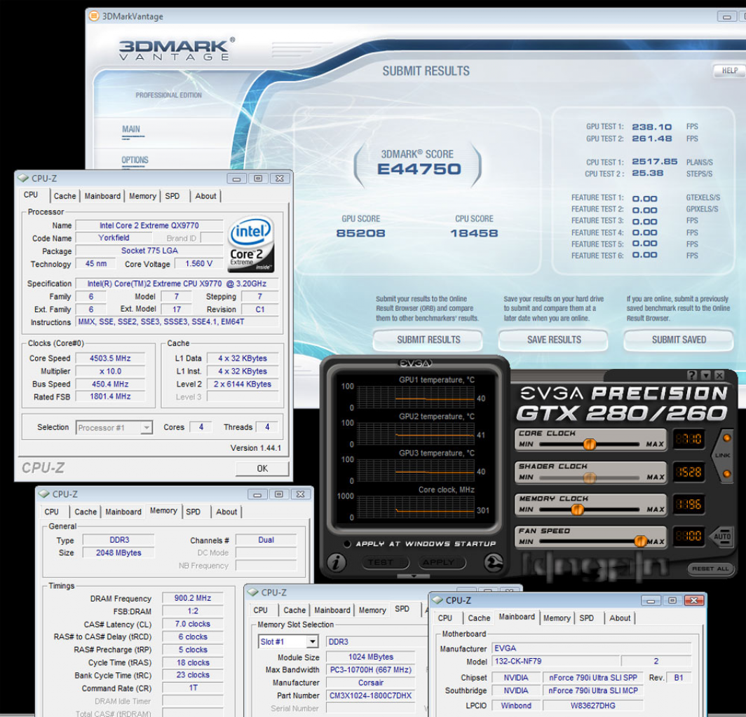 [16/06/2008] GTX 280 3-Way-SLI:Entry-Werte mit LuKü (Bild: Kingpin)