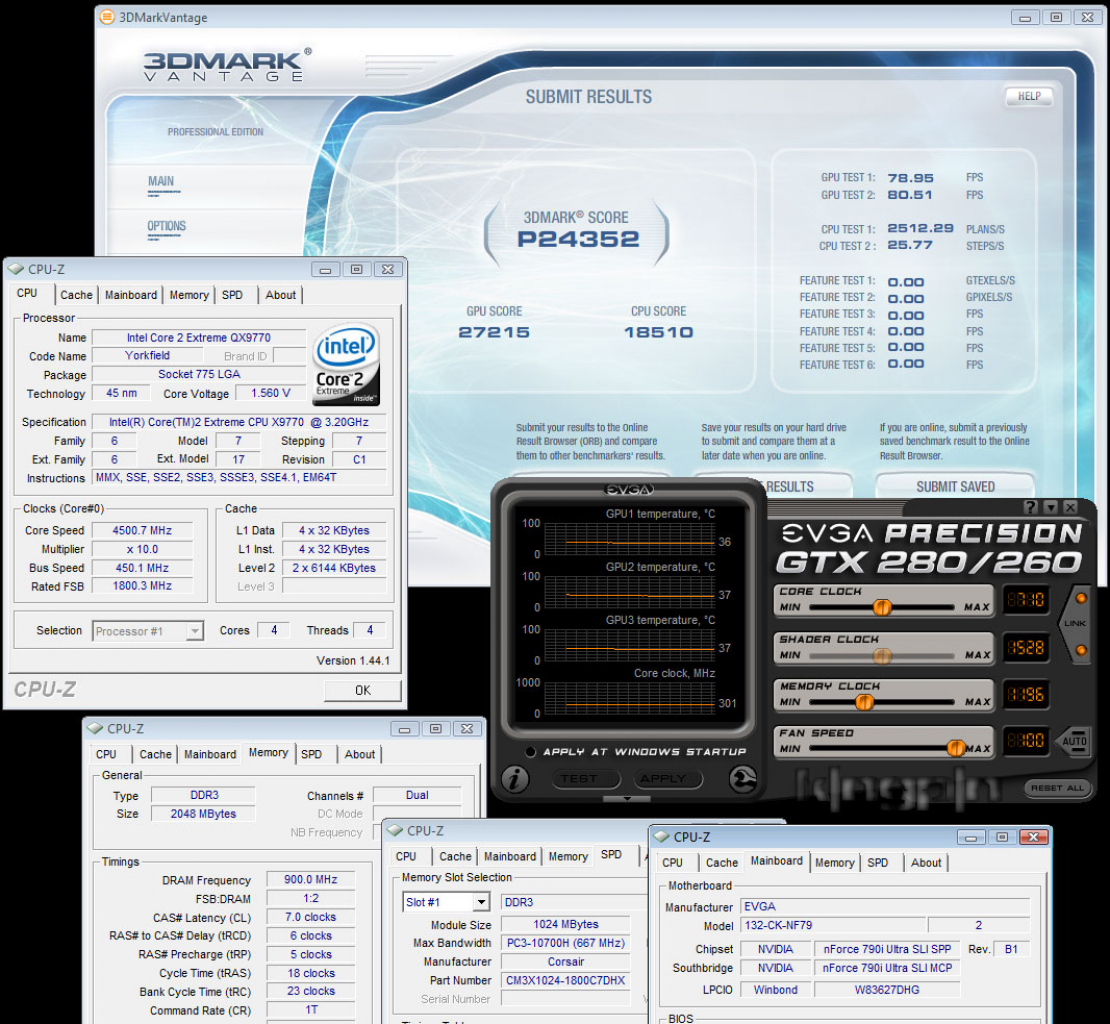 [16/06/2008] GTX 280 3-Way-SLI: Performance-Werte mit LuKü (Bild: Kingpin)