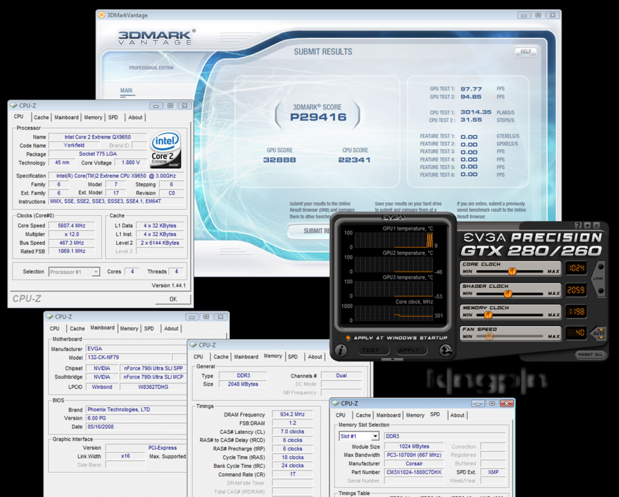 [16/06/2008] GTX 280 3-Way-SLI: Performance-Werte mit LN2 (Bild: Kingpin)