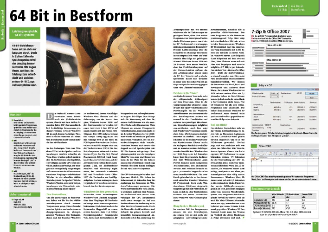 [02/06/2008] 64-Betriebssysteme im Leistungsvergleich (Bild: PCGH)