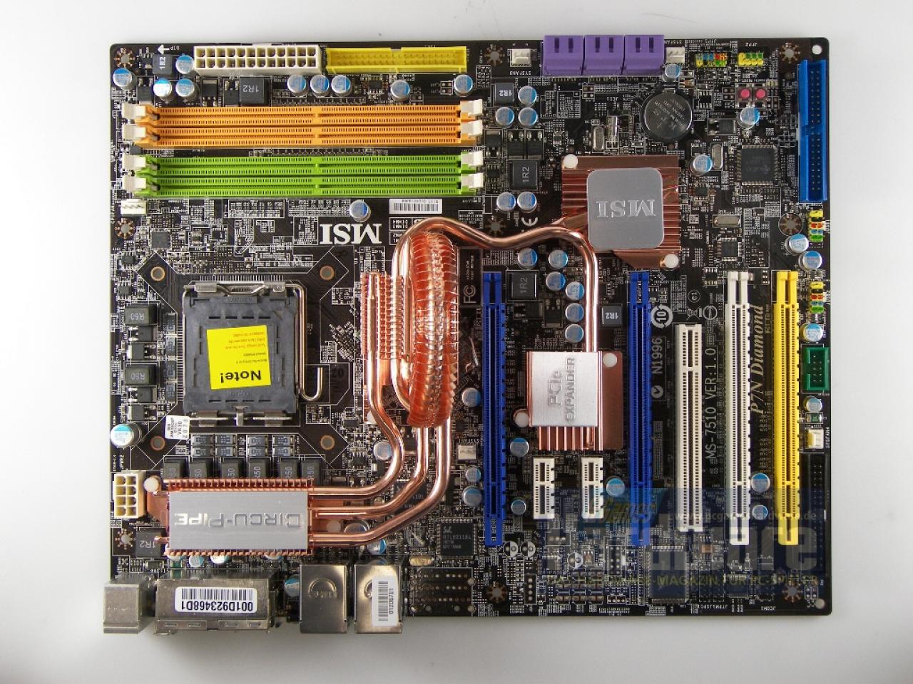 [02/06/2008] MSI P7N Diamond: Bei MSIs 780i-SLI-Platine ist eine X-Fi-Soundkarte dabei. (Bild: PCGH)
