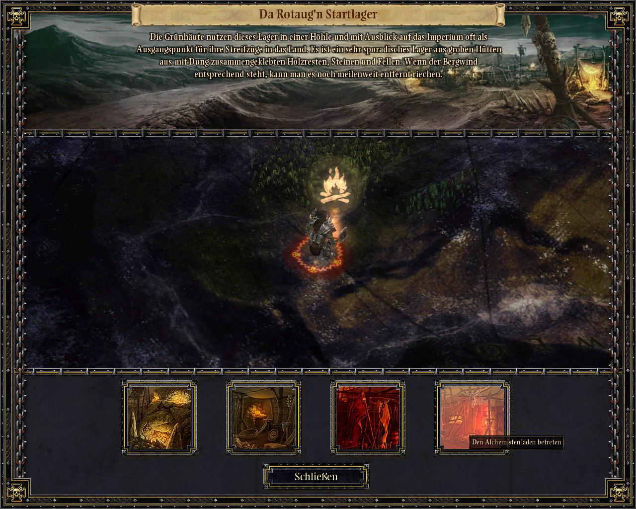 [08/06/2008] Rastplätze in Warhammer: Mark of Chaos - Battle March, um sich Einheiten oder Gegenstände zu kaufen