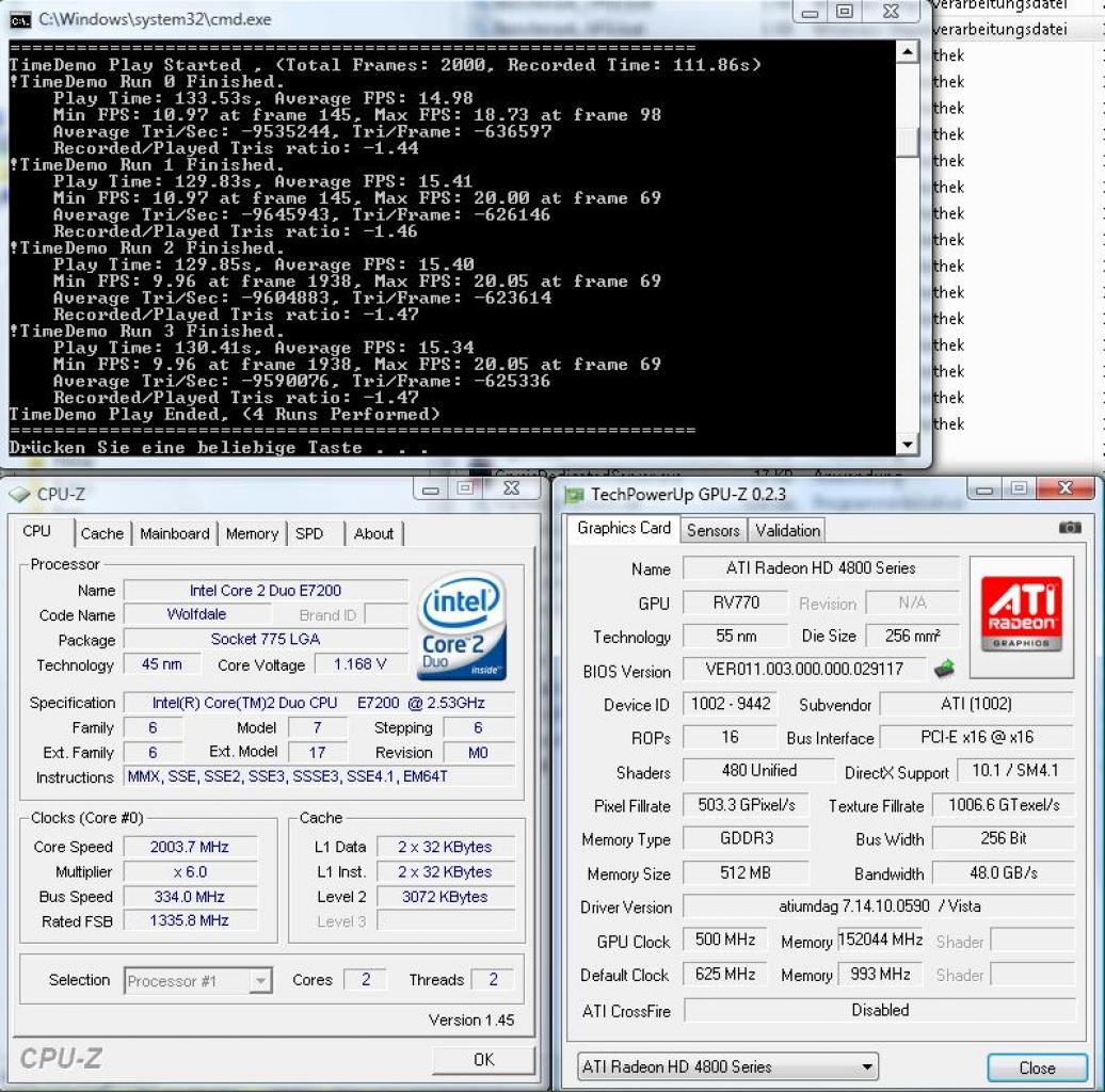 [16/06/2008] Crysis in 1.280x1.024 mit maximalen Details und 4xAA 16xAF kommt auf rtwa 15,3 Fps. (Bild: 3DCenter)