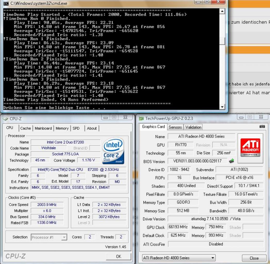 [16/06/2008] Ohne 4xAA 16xAF sind es 23,1 Bilder pro Sekunde. (Bild: 3DCenter)