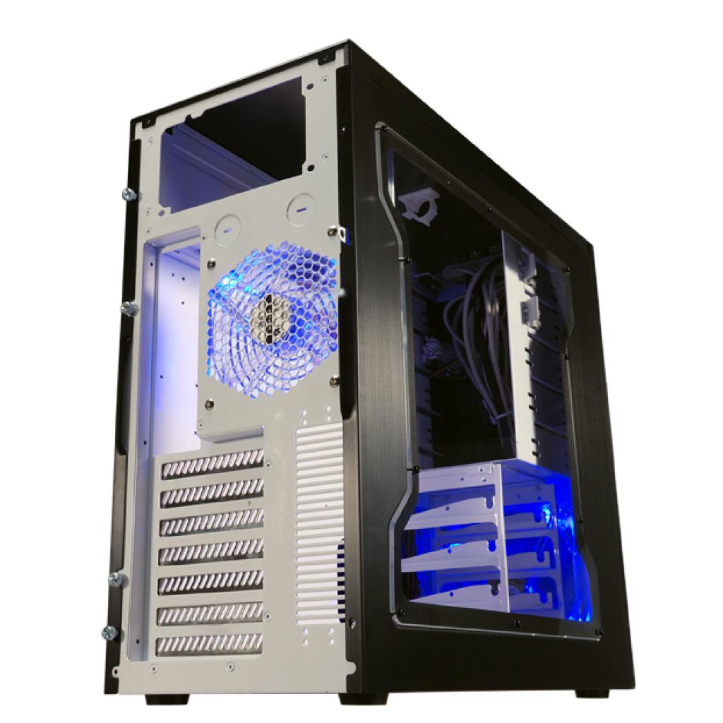 [11/07/2008] Der PC-K1-Pro-Midi-Tower von Lancool verfügt über ein Seitenfenster und blau beleuchtete Lüfter. (Bild: Lancool)