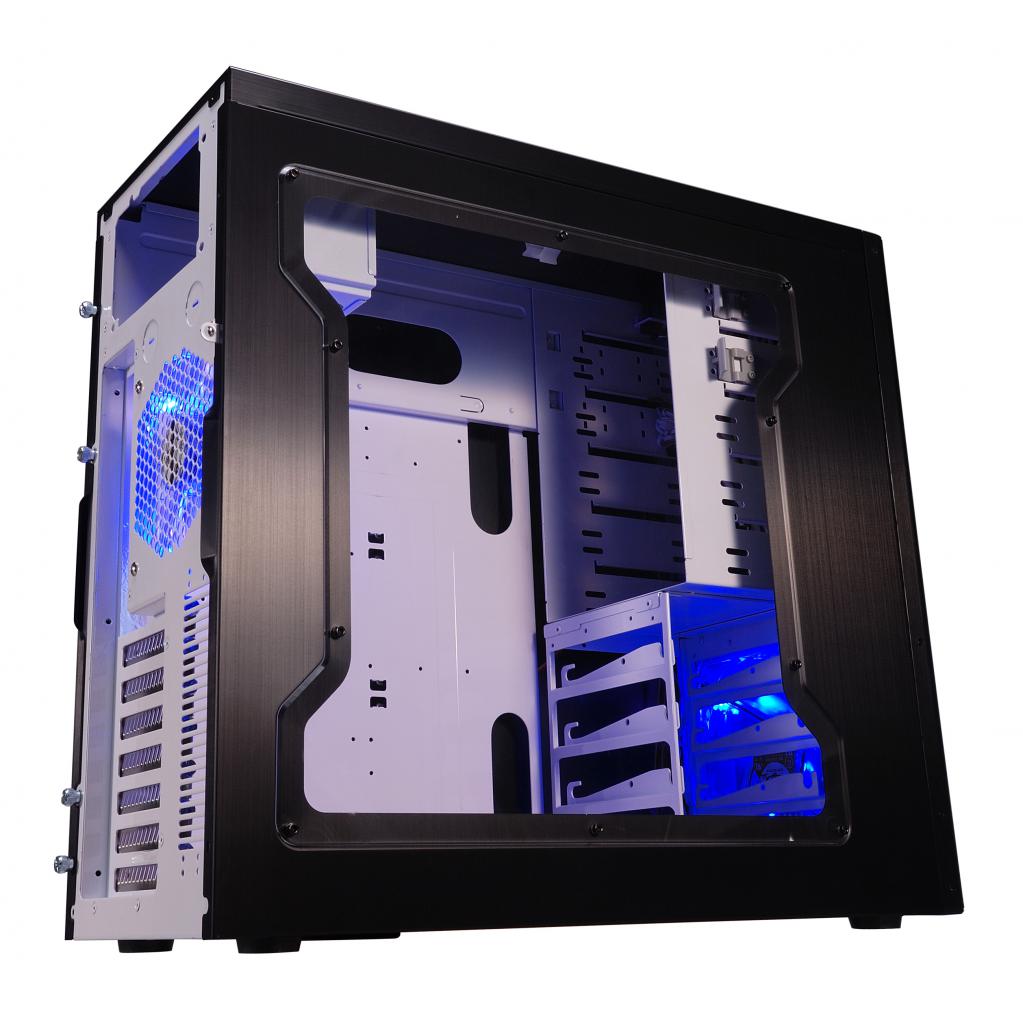 [11/07/2008] Der PC-K1-Pro-Midi-Tower von Lancool verfügt über ein Seitenfenster und blau beleuchtete Lüfter. (Bild: Lancool)