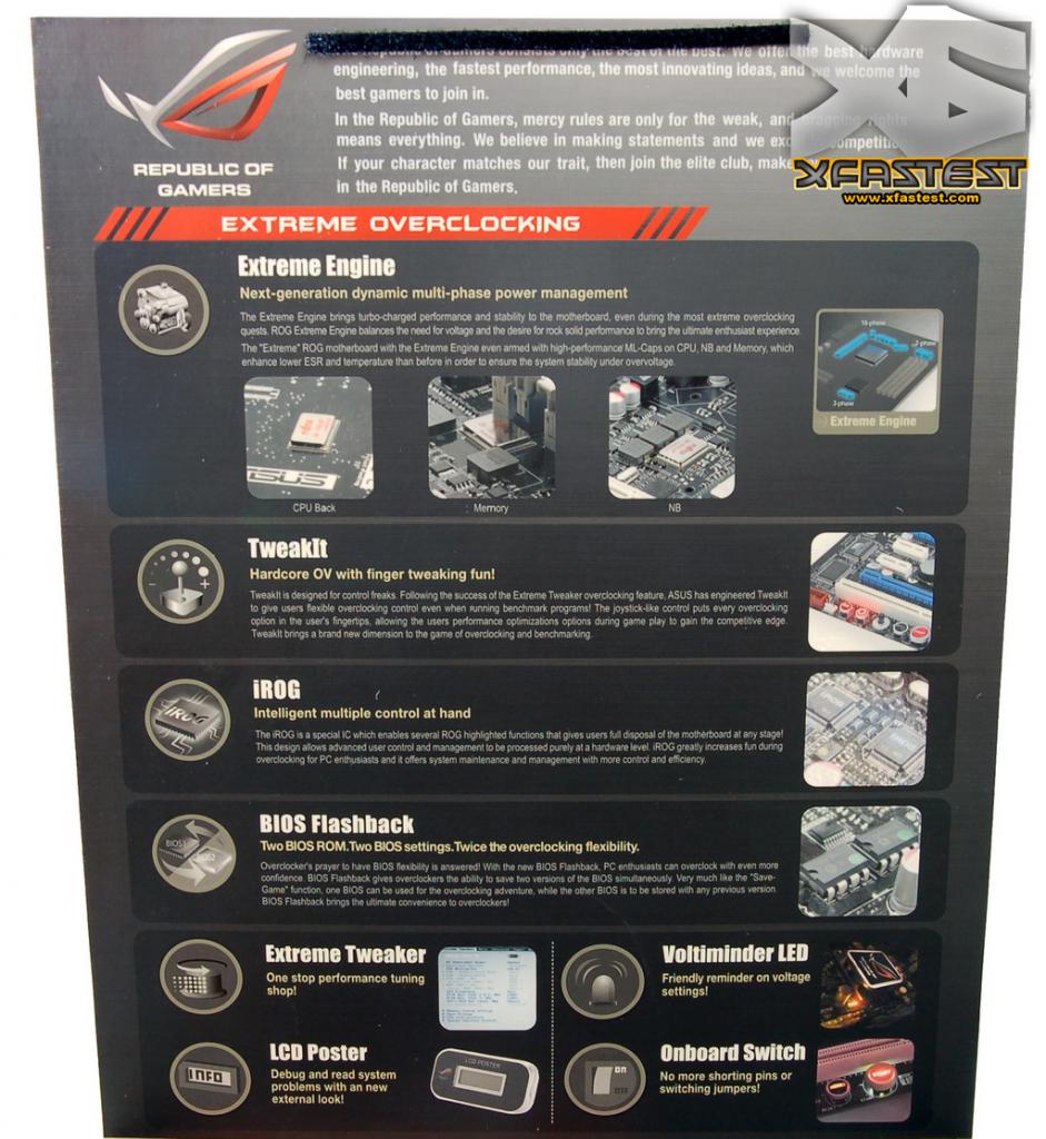 [06/07/2008] Einige Features des Rampage Extreme (Bild: xfastest.com)