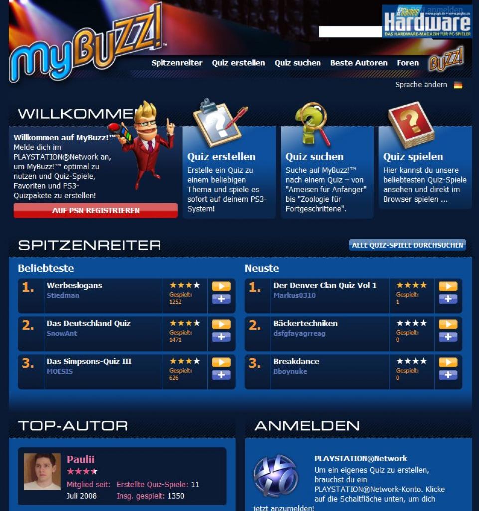 [06/07/2008] Hier können Sie eigene Fragen erstellen oder ein Quiz online spielen.