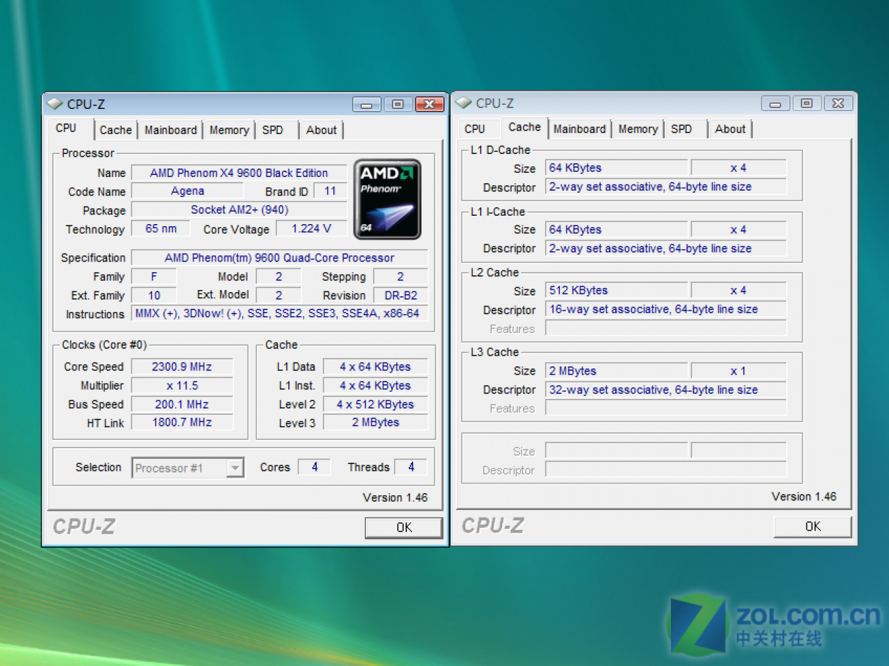 [23/07/2008] Der Phenom X4 9600 BE (Bild: Itocp)