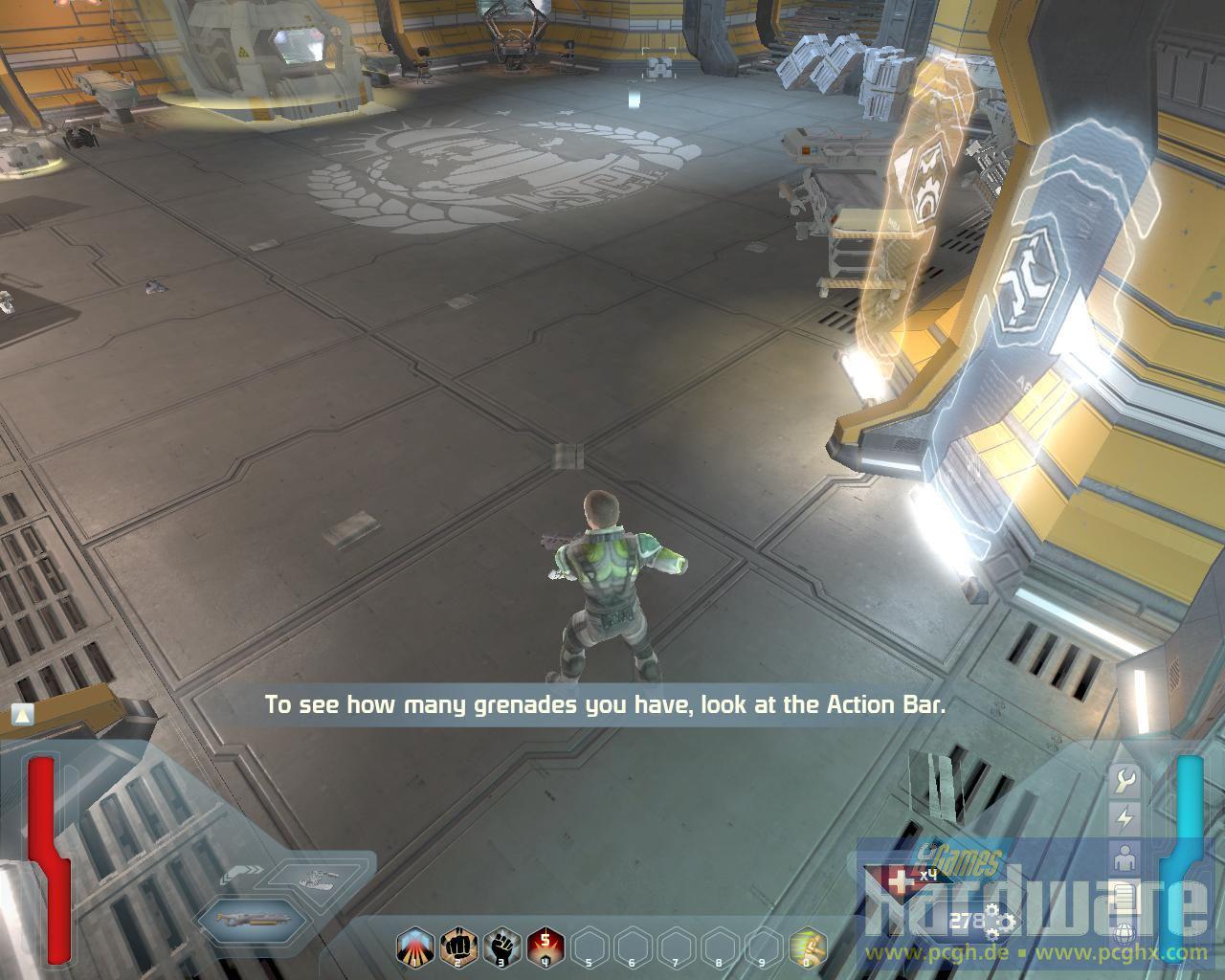 [29/07/2008] Screenshot aus der Space-Siege-Demo. (Bild: PCGH)