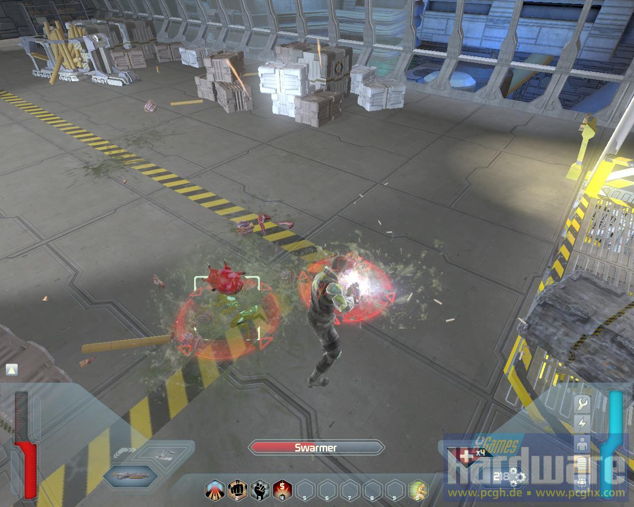 [29/07/2008] Screenshot aus der Space-Siege-Demo. (Bild: PCGH)