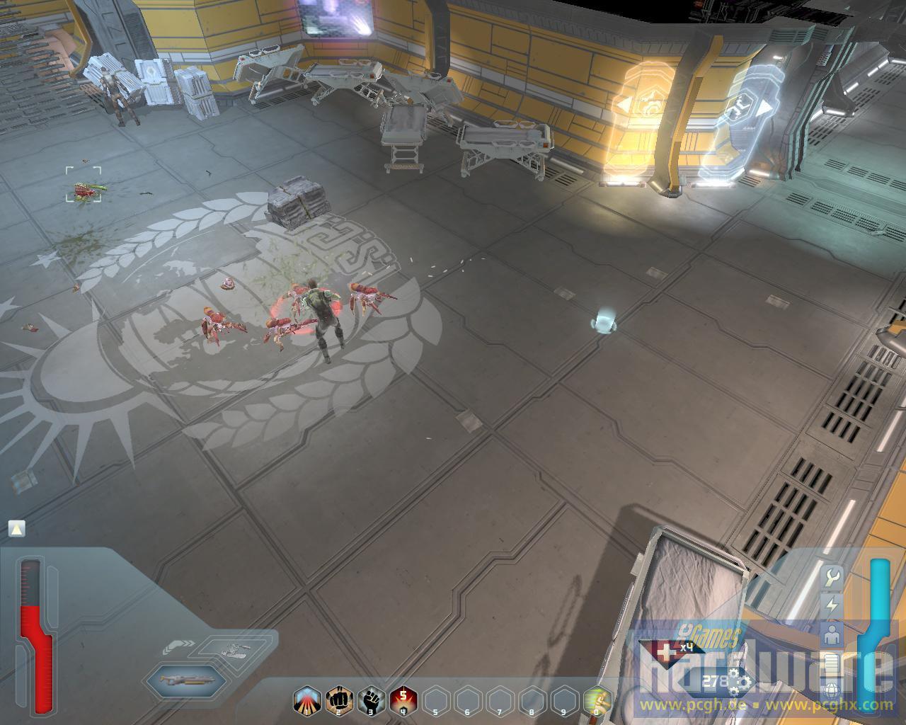 [29/07/2008] Screenshot aus der Space-Siege-Demo. (Bild: PCGH)