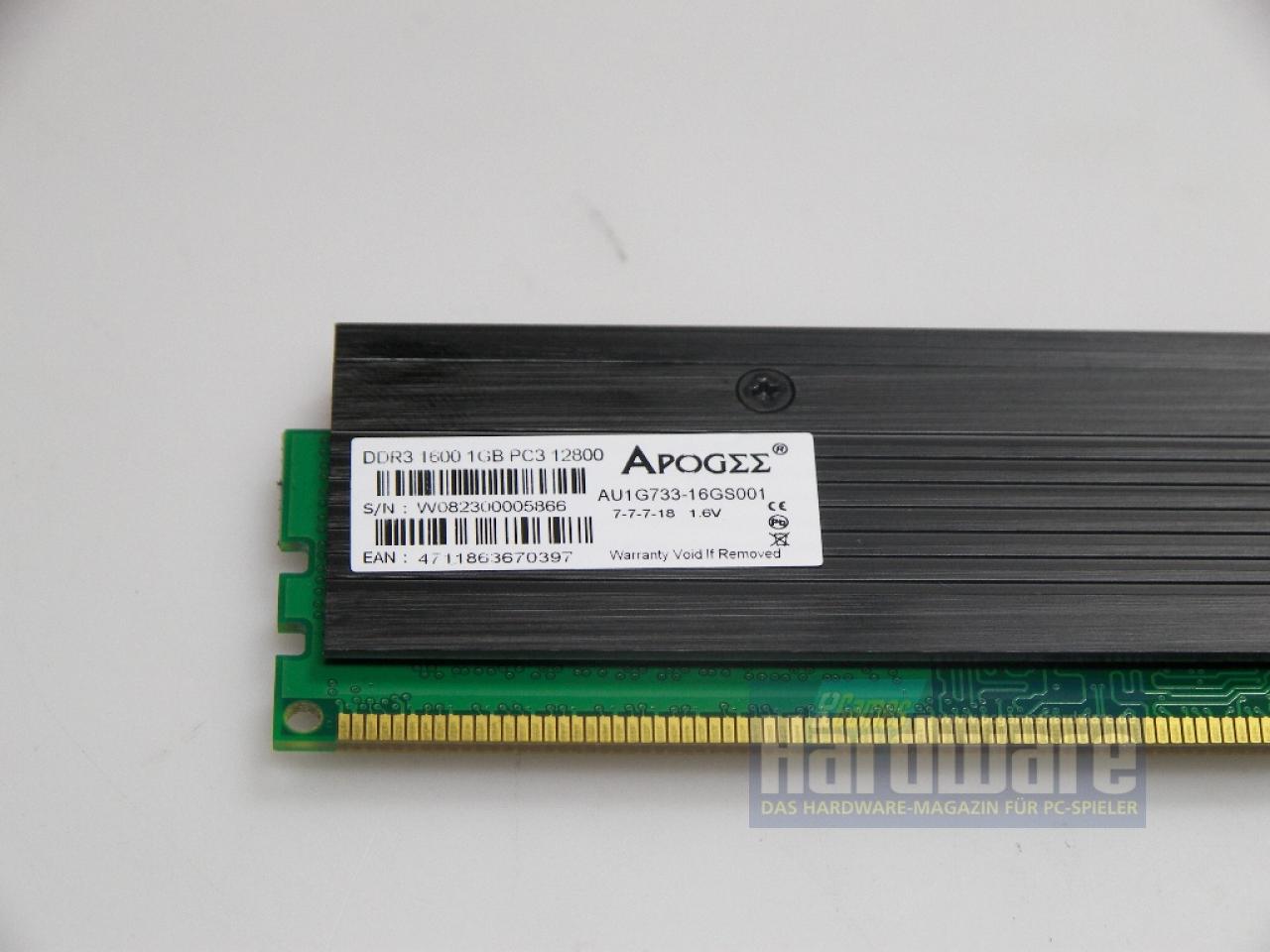 [08/07/2008] DDR3-1600 mit 7-7-7-18 bei 1,6 Volt sind garantiert (Bild: PCGH)