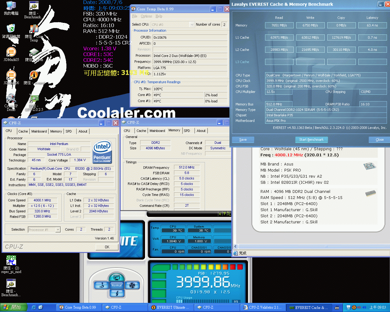 [07/07/2008] Intel Pentium Dual Core E5200 (Bild: Coolaler)