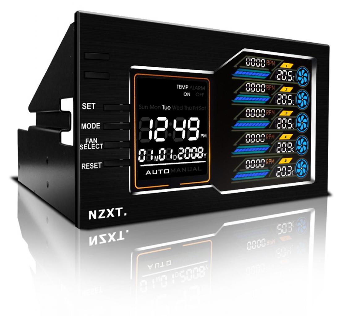 [01/07/2008] Das NZXT Sentry LX belegt gleich zwei 5,25-Zoll-Schächte. (Bild: NZXT)