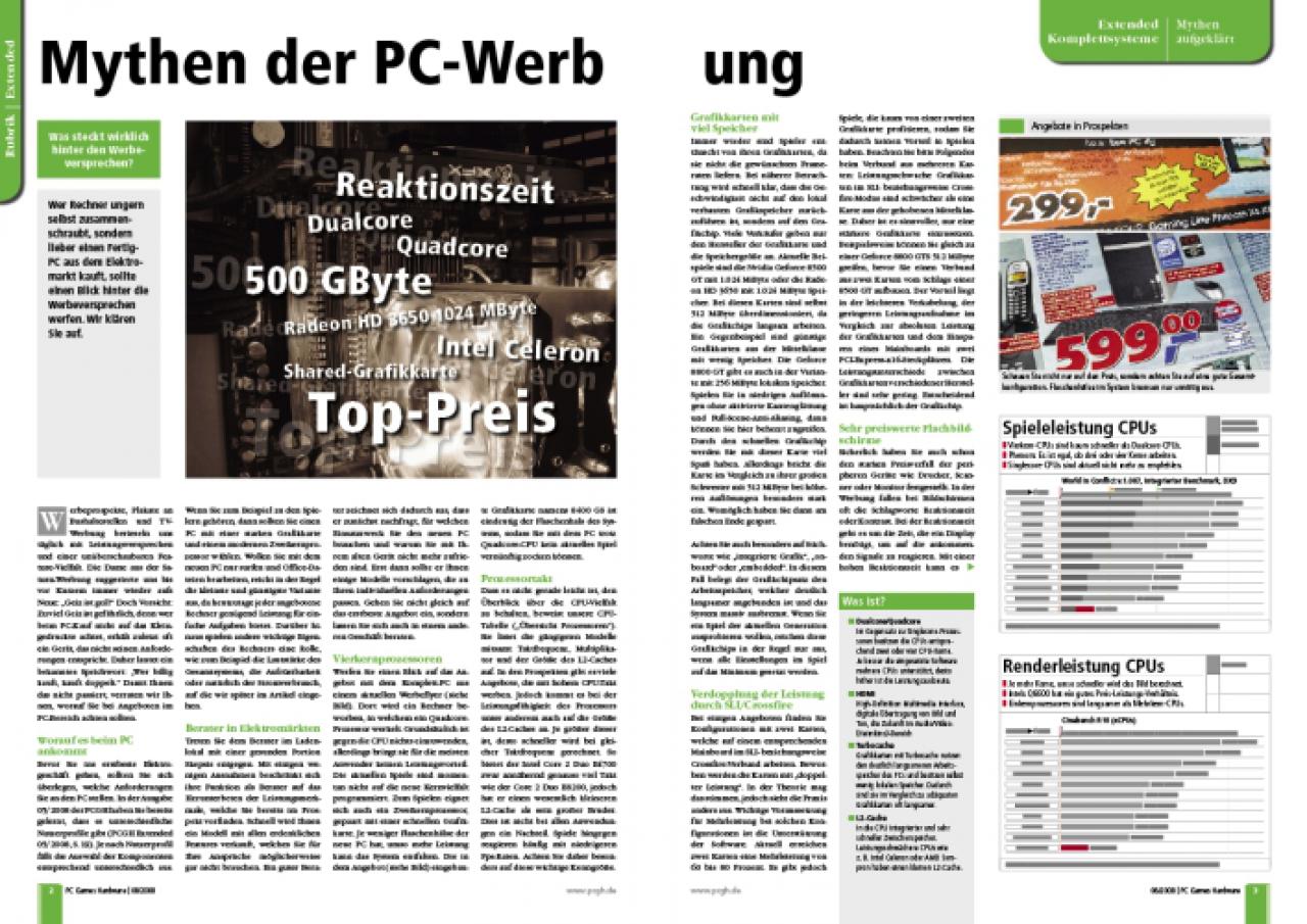 [01/07/2008] Was steckt wirklich hinter den Werbeversprechen? (Bild: PCGH)