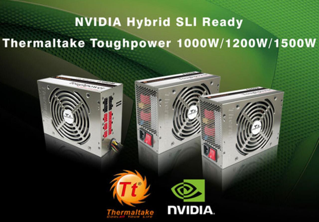 [22/07/2008] Thermaltakes neue Netzteil-Serie ist Hybrid-SLI zertifiziert. (Bild: Thermaltake)
