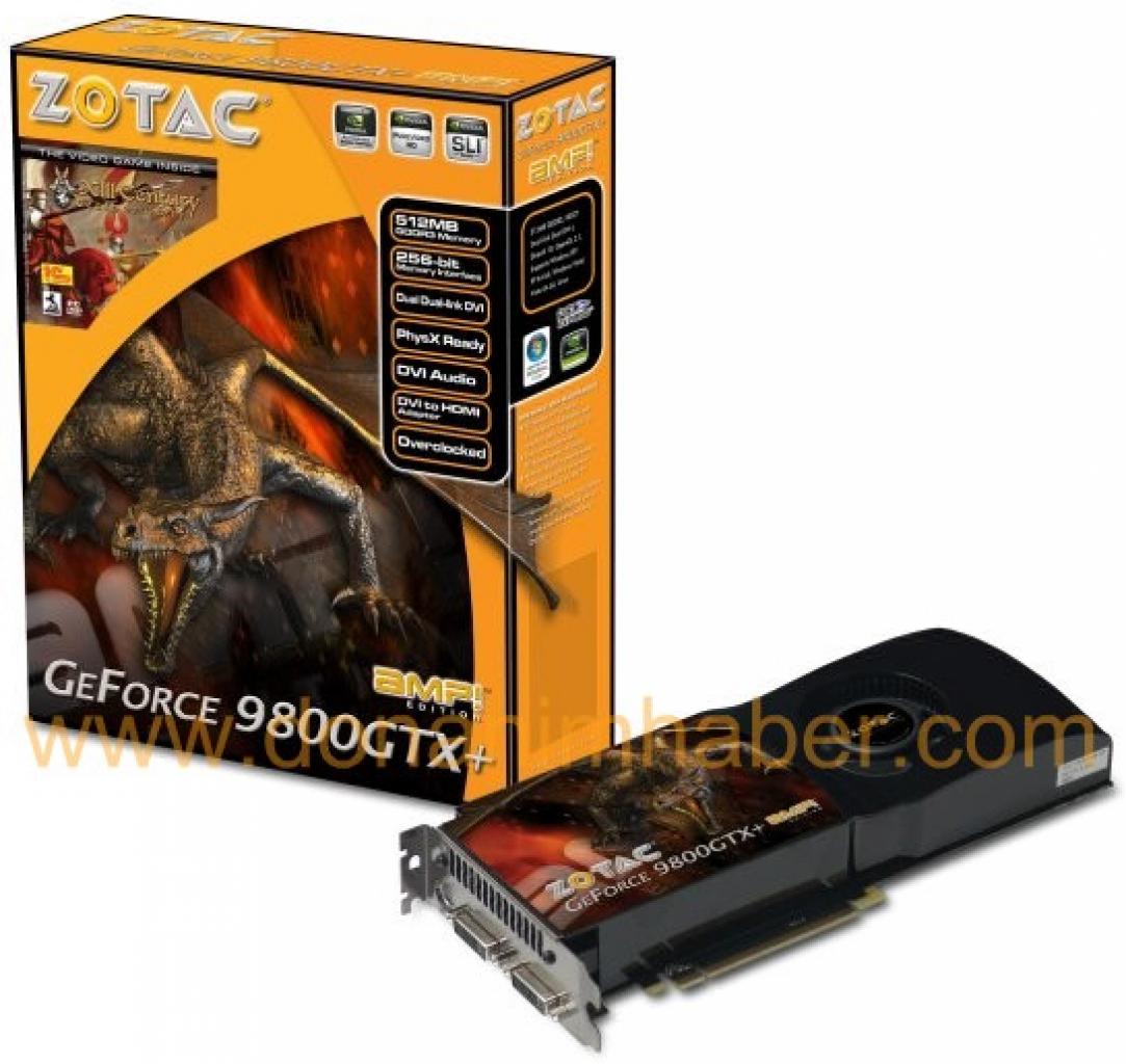 [08/07/2008] Wie üblich bietet Zotac auch von der Geforce 9800 GTX+ eine übertaktete AMP!-Edition an. (Bild: donanimhaber.com)