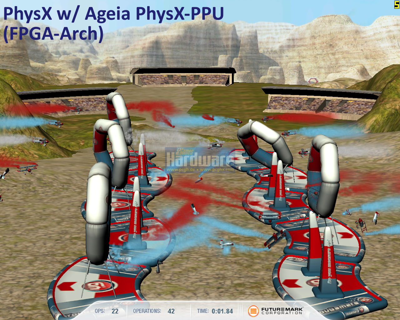 [10/07/2008] PhysX im 3DMark Vantage: zusammen mit Ageias PhysX PPU schafft der Dual-Core ca. 22 Operatioinen pro Sekunde