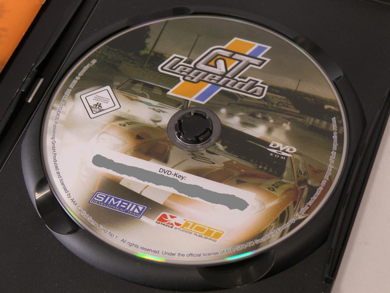 [31/07/2008] Unpraktisch bei der Installation: DVD-Key auf der DVD selbst (GT Legends)