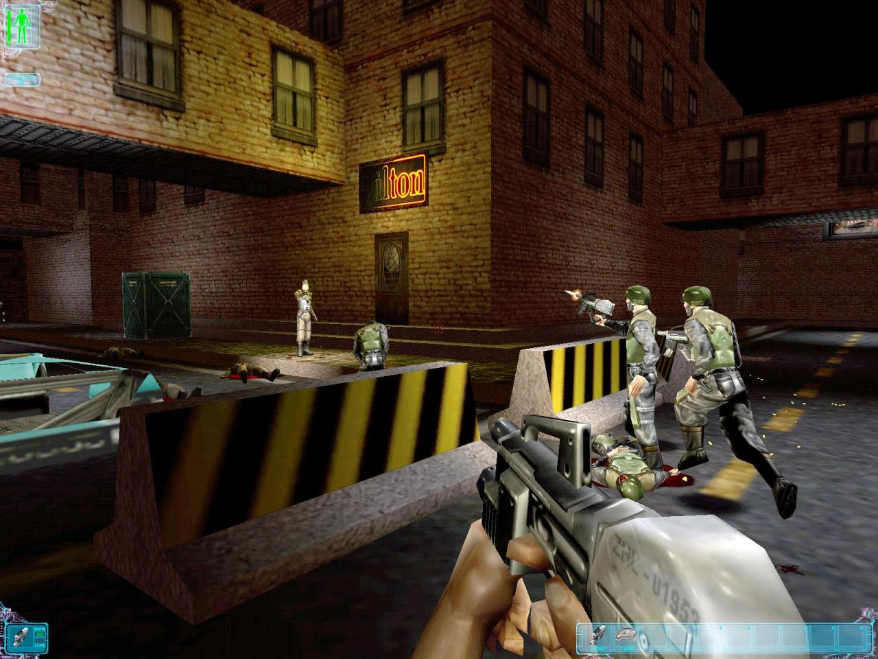 [15/07/2008] Töten muss nicht (immer) sein. In Deus Ex hat man die Qual der Wahl und kann Konflikten entweder aus dem Weg gehen oder aber mit Waffengewalt begegnen. 