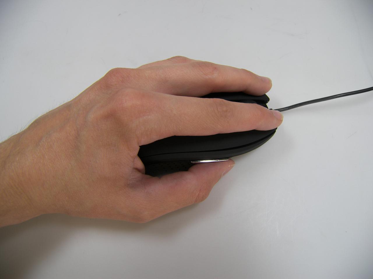[11/08/2008] Die kleine Maus ist unter der Hand kaum zu sehen.