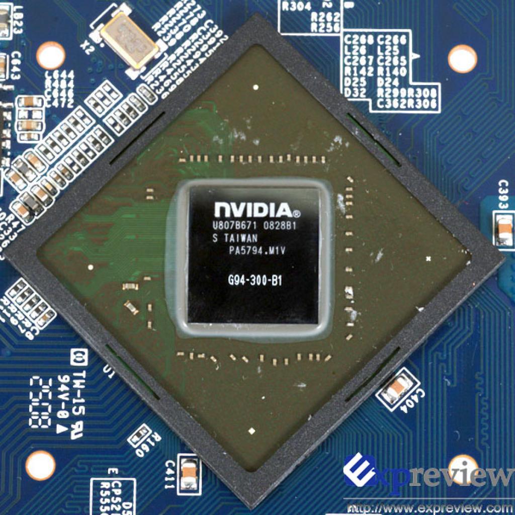 [08/08/2008] Der auf 55nm verkleinerte G94-Chip. (Bild: Expreview)