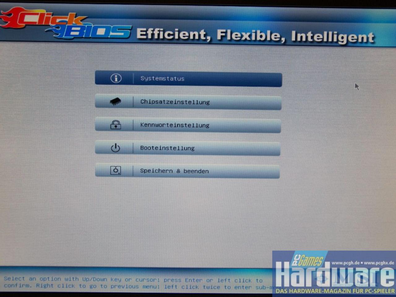 [23/08/2008] Efi: Komfortable BIOS-Steuerung per Maus sowie praktische Zusatzfunktionen (Bild: PCGH)