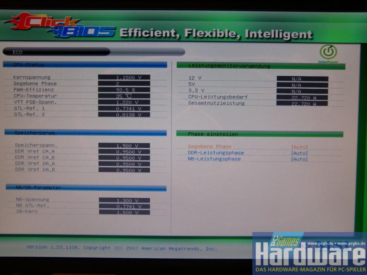 [23/08/2008] Efi: Komfortable BIOS-Steuerung per Maus sowie praktische Zusatzfunktionen (Bild: PCGH)