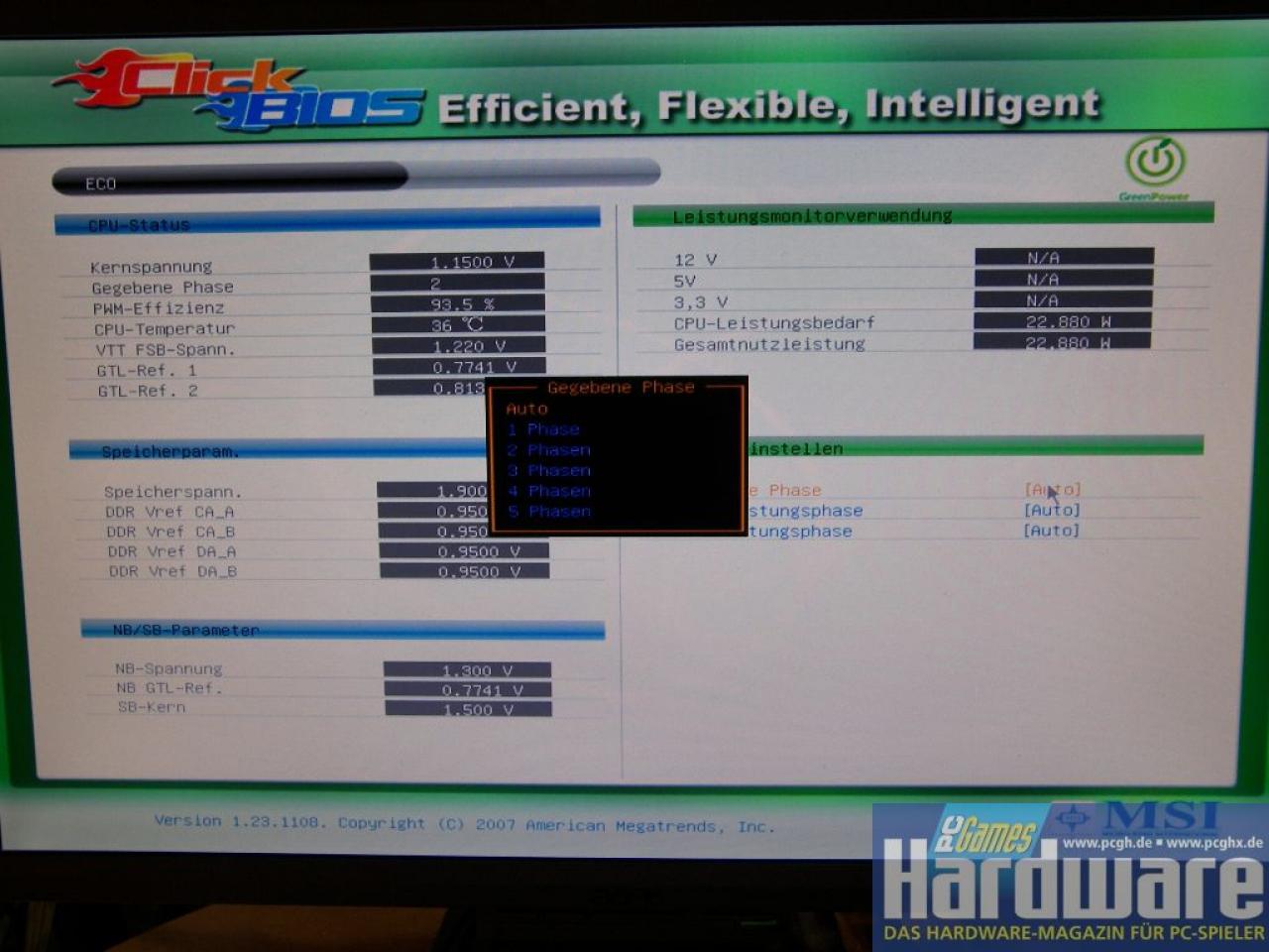 [23/08/2008] Efi: Komfortable BIOS-Steuerung per Maus sowie praktische Zusatzfunktionen (Bild: PCGH)