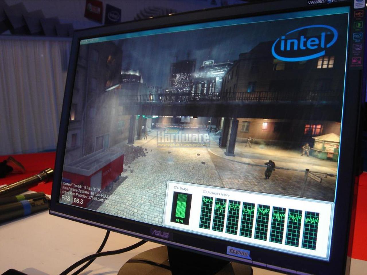 [20/08/2008] Intel Nehalem auf der Games Convention in Aktion.