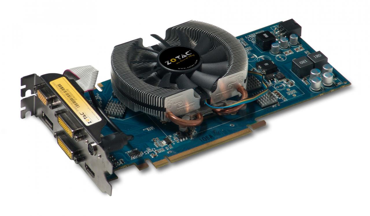 [05/08/2008] Anschlussvielfalt wird bei der Zotac Geforce 9600 GT DP groß geschrieben. (Bild: Zotac)