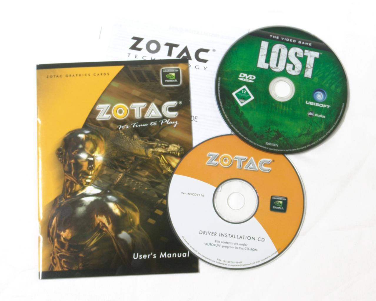 [05/08/2008] Zotac legt der Karte das annehmbare Action-Adventure zur Kultserie LOST bei. (Bild: Zotac)