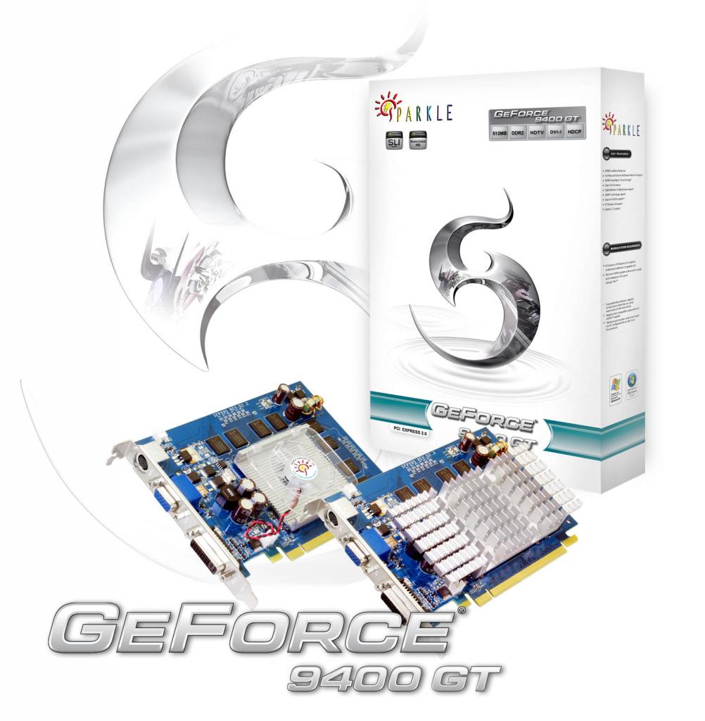 [26/08/2008] Die Geforce 9400GT von Sparkle gibt es wahlweise aktiv oder passiv gekühlt. (Bild: Sparkle)