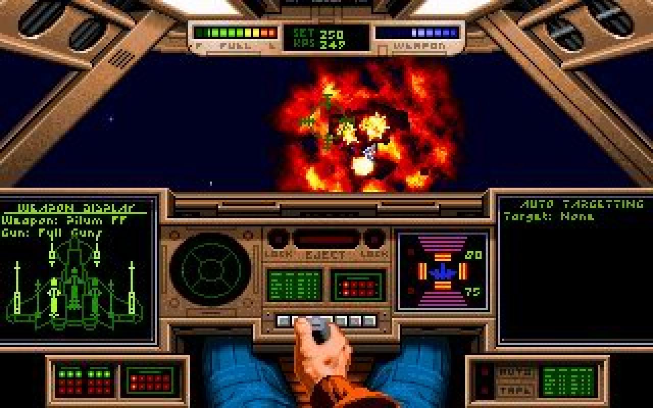 [11/09/2008] 1990: Wing Commander: Hier lohnte sich noch das Schrauben am EMS-Speicher unter DOS, ansonsten war eine VGA-Grafikkarte mit 256 Farben Pflicht, eine 12-MHz-CPU und 540 KB Speicher