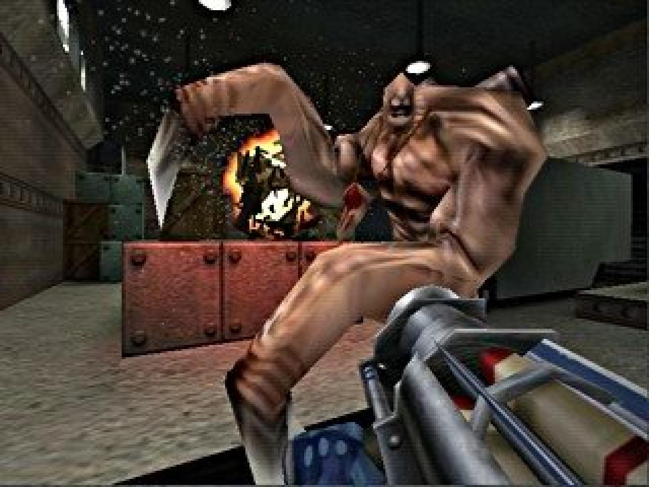 [11/09/2008] 1996: Quake-Engine [id tech 1] (Voodoo 1 sei dank, liefen entsprechende Spiele damals flüsssig. Für PCs ohne Voodoozauber hieß es: leiden, vor allem angesichts der lauen Optik). Nötig waren für Quake 1 ein Pentium mit 60 MHz und 8 MB RAM.
