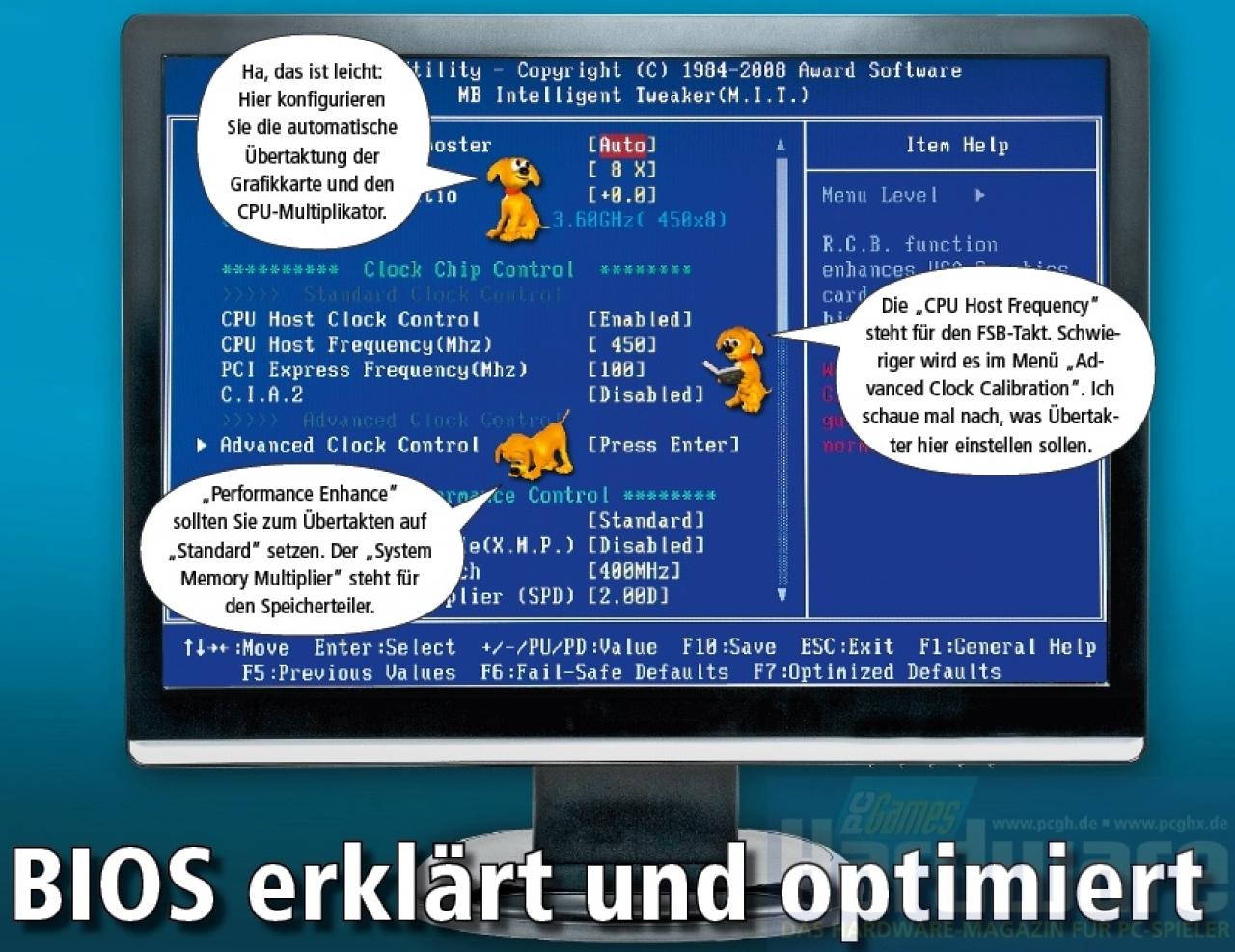 [23/09/2008] Im Praxisartikel erklären wir die BIOS Optionen von aktuellen Mainboard-Serien. (Bild: PCGH)