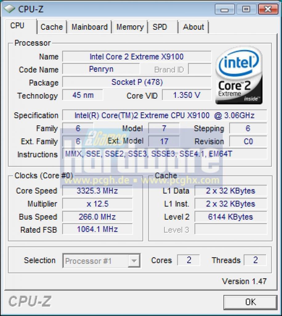 [04/09/2008] Cyber-System CX17: Der Core 2 Extreme X9100 lässt sich per Multi übertakten. (Bild: PCGH)