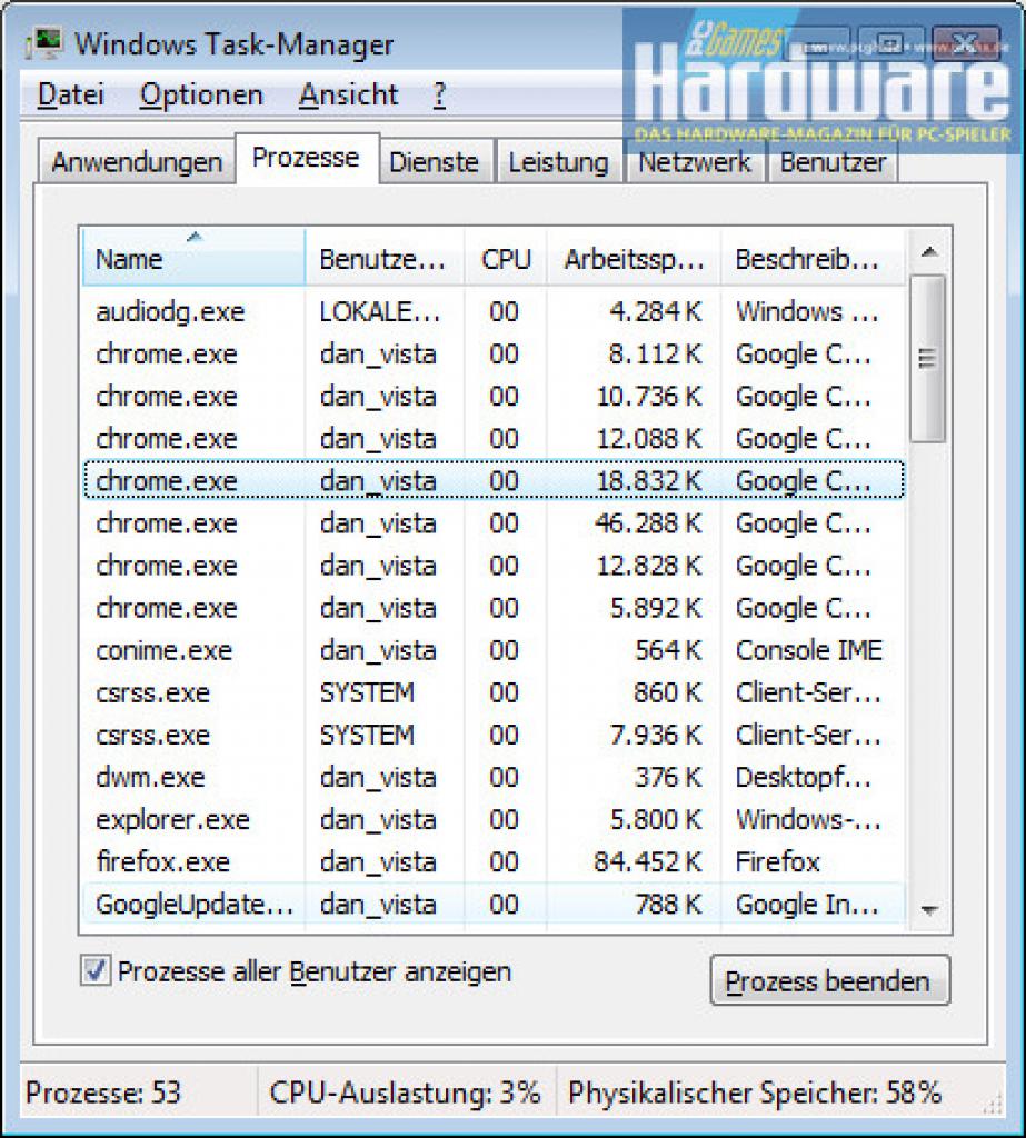 [03/09/2008] Chrome legt für jedes Tab einen eigenen Prozess an.
