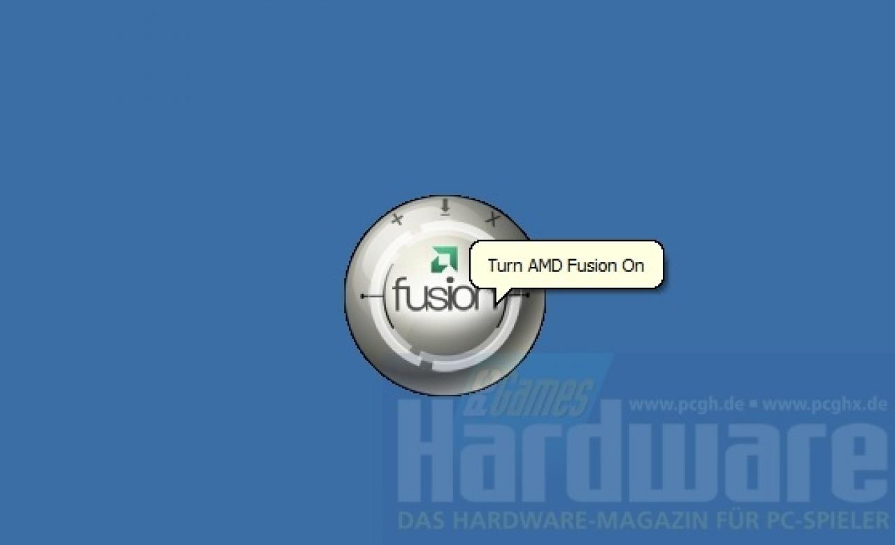 [19/09/2008] Mit einem Klick aktivieren Sie den Fusion-Modus. (Bild: PCGH)
