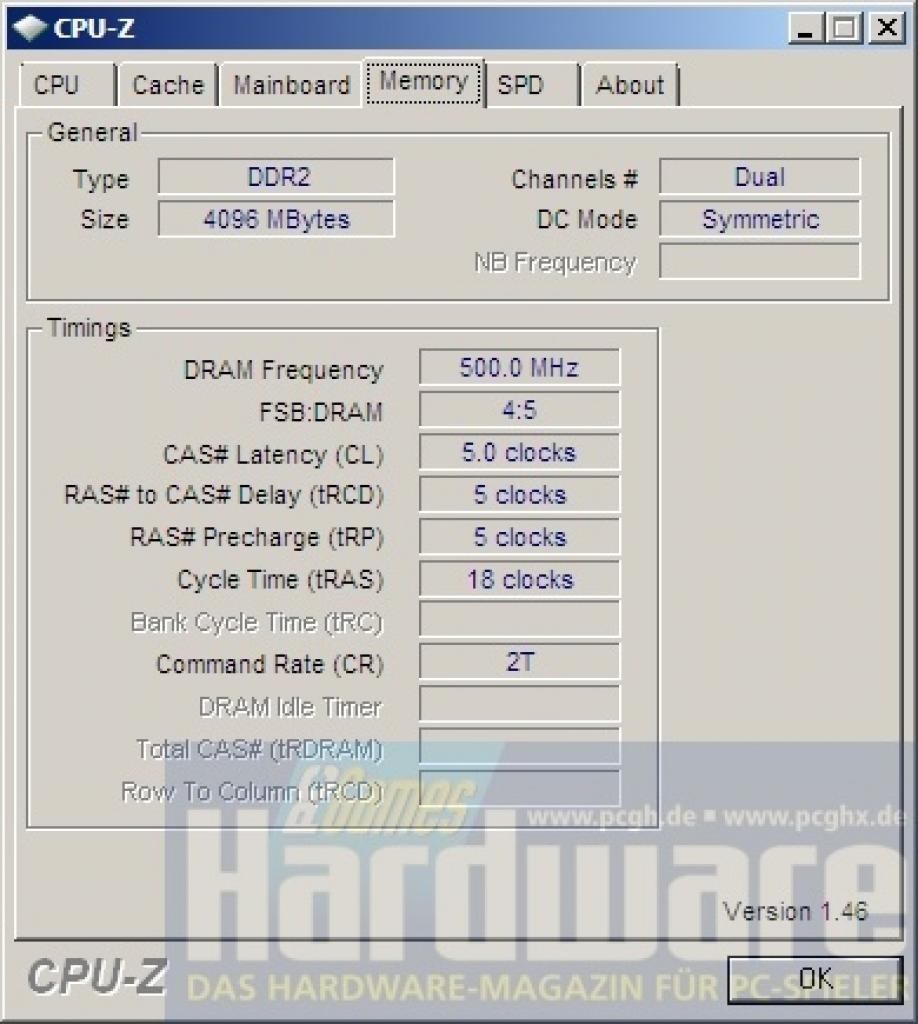 [16/09/2008] Im Test liefen die Module problemlos im DDR2-1000-Modus mit 2,1 Volt. (Bild: PCGH)