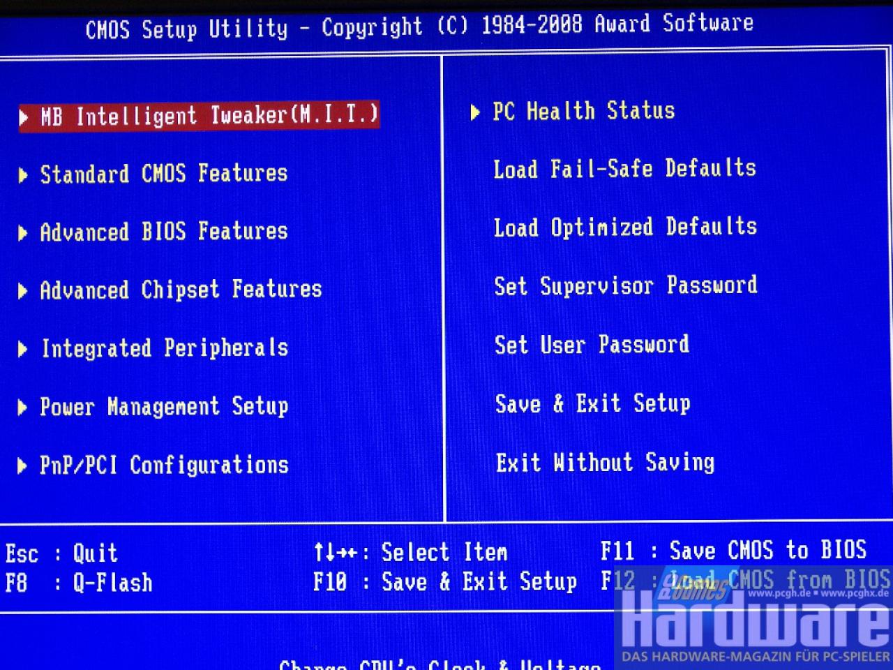 [10/09/2008] Gigabyte MA790GP-DS4H - Auslieferungs-BIOS F1 (Bild: PCGH)