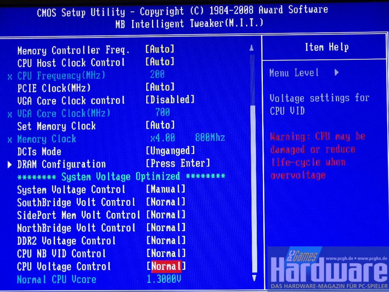 [10/09/2008] Gigabyte MA790GP-DS4H - Auslieferungs-BIOS F1 (Bild: PCGH)