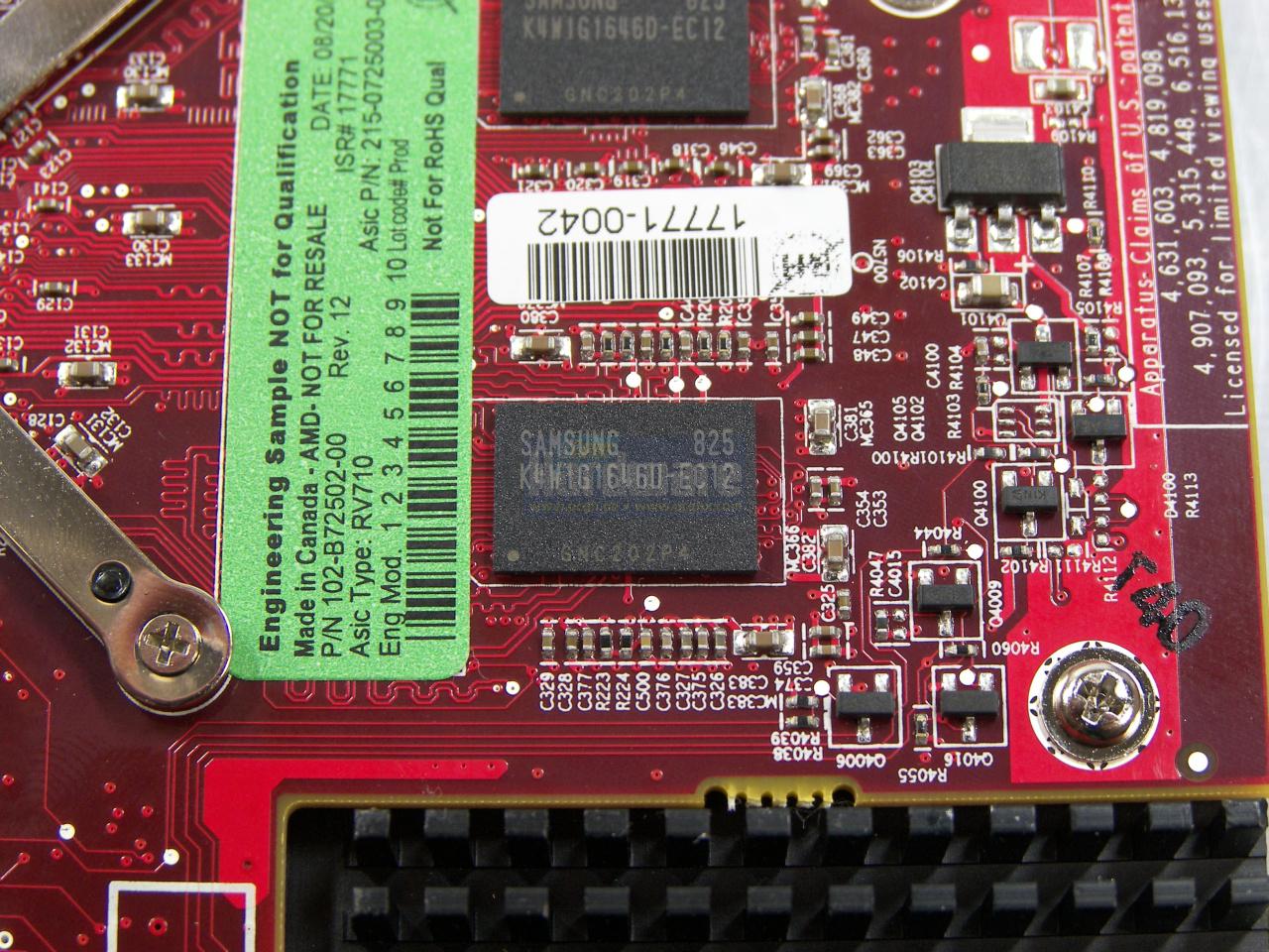 [24/09/2008] Radeon HD 4550: der GDDR3-Speicher (Bild: PCGH)