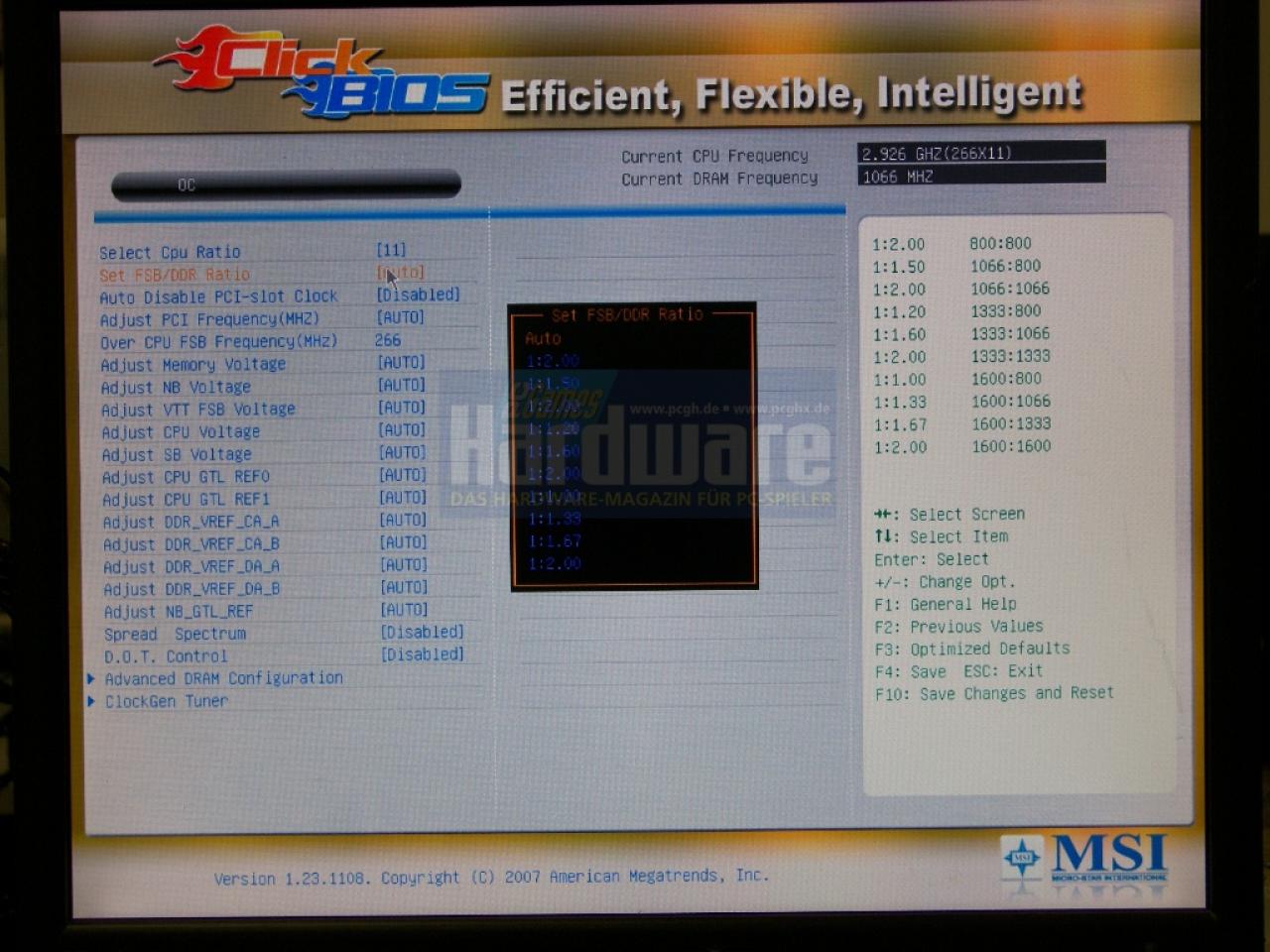 [23/09/2008] UEFI bei der MSI-Platine P45D3 Platinum: Menü 