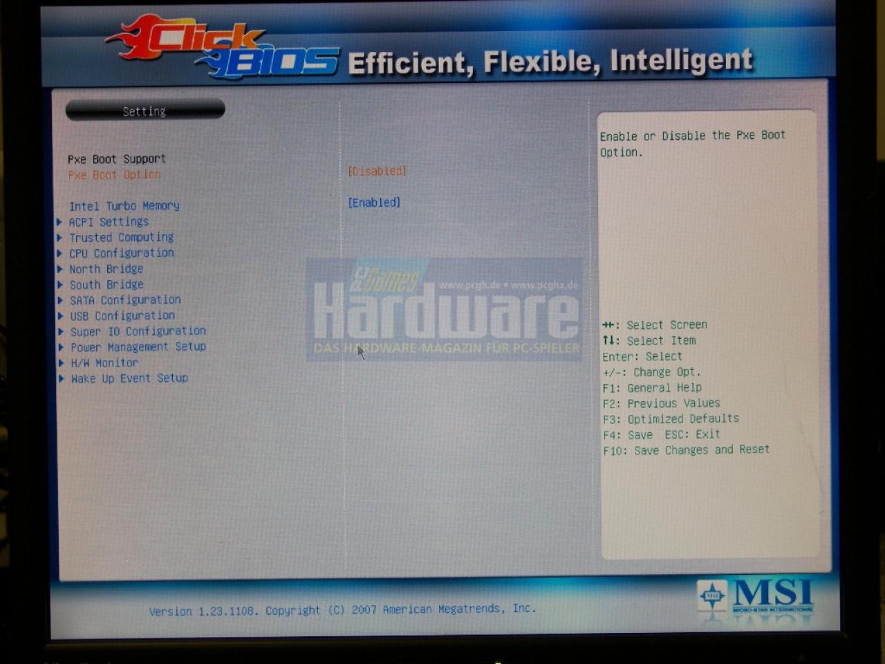 [23/09/2008] UEFI bei der MSI-Platine P45D3 Platinum: Menü 