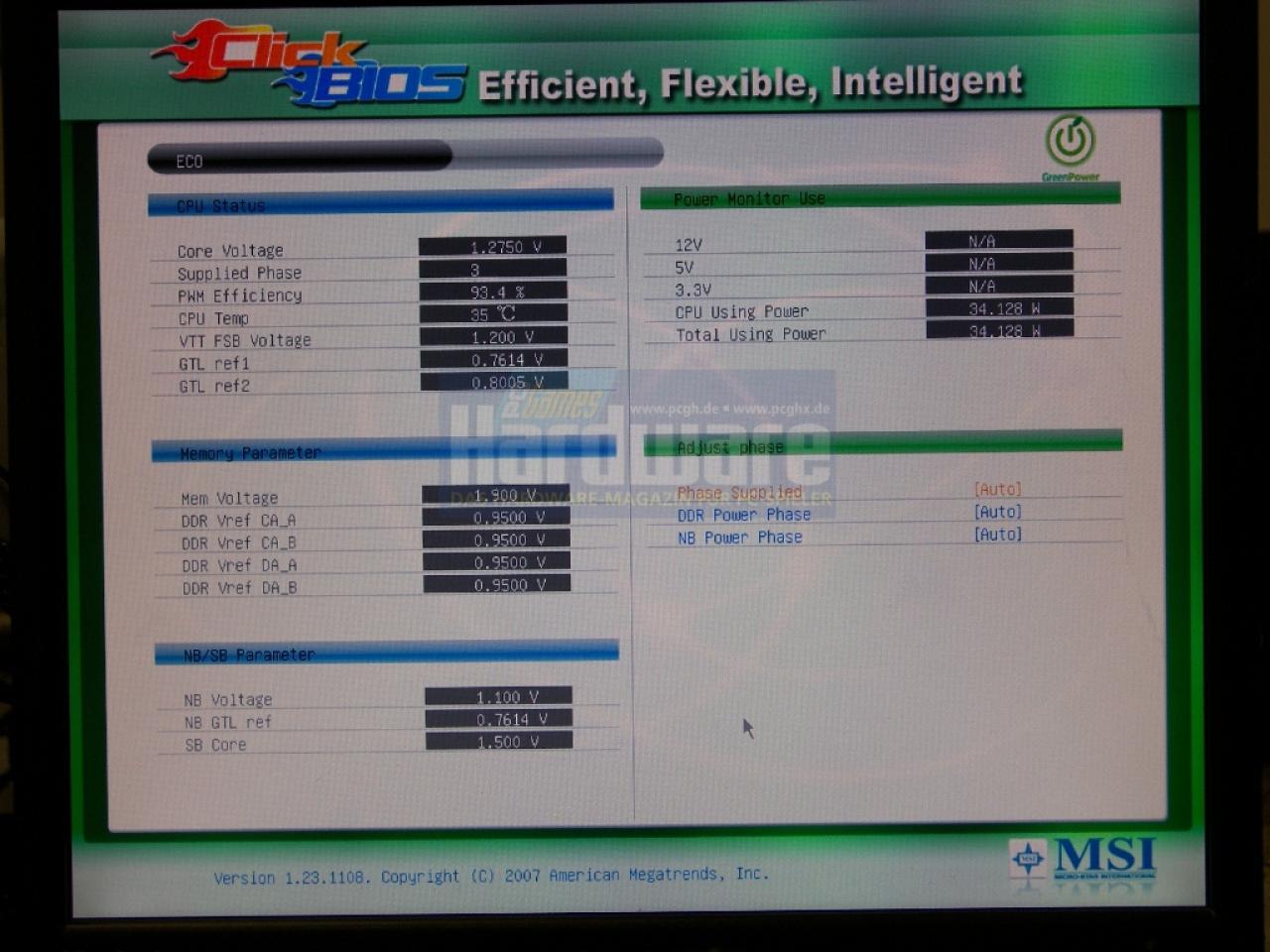 [23/09/2008] UEFI bei der MSI-Platine P45D3 Platinum: Menü 