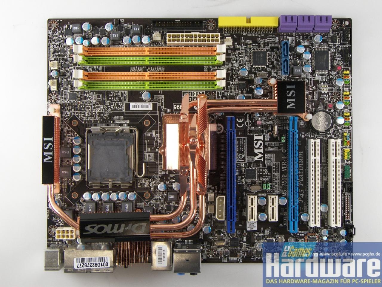 [01/09/2008] P45: MSI P45 Platinum (Bild: PCGH)